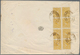 Iran: 1899, 5ch. Yellow On Green, Eight Values On Cover From Teheran, Some Postal Wear. Rare Eightfo - Iran
