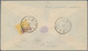 Iran: 1900 Ca., Two Covers From Chiraz And Boushir Franked By 5 Ch. Yellow, Each With Inverted Nesha - Iran