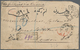 Iran: 1902, Typeset Issue, 12ch. Ultramarine/buff, Two Copies On Reverse Of Registered Cover From Is - Iran