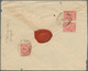 Iran: 1910 (ca.), Two Commercial Covers: Three Copies 5ch. Red Teheran To Isfahan (double Weight Let - Iran