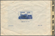 Japan: 1947, 75th Anniversary Of Japanese Railway, Souvenir Sheet On Reverse Of Censored Cover To Au - Andere & Zonder Classificatie