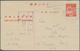 Japanische Besetzung  WK II - Malaya: General Issues, 1943, Stationery Card 4 C. Red Tin Transport ( - Malasia (1964-...)