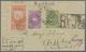 Jemen: 1935, 1b. Olive-green, 3b. Violet And 10b. Orange-brown, Attractive Franking On Registered Co - Yemen