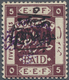 Jordanien: 1923, 5/10 P. On 5 P. Violet With Normal Violet And Inverted Black Overprint, Mint Hinged - Giordania