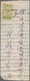 Korea-Nord: 1950, 1 W. Order Of Merit, Various Shades Of Green, Single Franks Inland Usage (7, Two W - Korea (Noord)