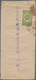 Korea-Nord: 1950, 1 W. Order Of Merit, Various Shades Of Green, Single Franks Inland Usage (7, Two W - Korea (Noord)