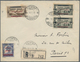 Libanon: 1930, Registered Envelope From Beirut Bearing 2pia. Dark Brown, Red And Black Overprint (on - Lebanon