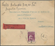 Macau: 1922, 40a. Reddish Purple/black, Single Franking On Insured Avis De Reception Letter (16 Gr./ - Autres & Non Classés