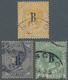 Malaiische Staaten - Straits Settlements - Post In Bangkok: 1882-85, 8c. Orange, 10c. Slate And 24c. - Straits Settlements