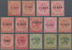 Malaiische Staaten - Johor: 1884-91, Group Of 14 Mint Stamps Showing Various JOHORE/JOHOR Overprints - Johore