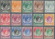 Singapur: 1948, KGVI Definitives Perf. 14 Complete Set Of 15, Mint Hinged, SG. £ 180 - Singapore (...-1959)