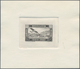 Syrien: 1934, 10 Years Republic Air Mail Issue Three Sunk Die Proofs Without Value On Thick Paper, C - Syrie