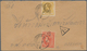 Thailand: 1883 1 Sik Yellow Used Along With 1889 1 Att On 1 Sio Red On Cover, Tied By Native "SAMUT - Thailand