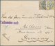 Thailand: 1895. Envelope (shortened At Left) Addressed To Germany Bearing SG 14, 4a Green And Brown - Thaïlande