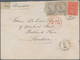 Ägypten: 1877 Cover From Cairo To London Via Brindisi, Franked By 3rd Issue 1pi. Red And Two 10pa. S - 1866-1914 Ägypten Khediva