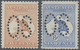 Australien - Dienstmarken Mit OS-Lochung: 1913, Kangaroos 5d. Chestnut And 6d. Ultramarine 1st Wmk. - Officials