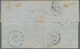 Neubraunschweig: 1851 3d. Dull Red On Blue Paper Used On Lettersheet From Woodouglandstown To St. Jo - Brieven En Documenten