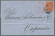 Chile: 1853-56, Colon 5 C. Orangered Colorful With 4 Large Margins On A Cmplete Cover 1864 To Valpar - Chili