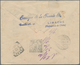 Chile: 1902. Registered Chile Postal Stationery Envelope 5c Blue Upgraded With Yvert 44, 5c Blue (st - Chili