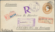 Costa Rica: 1905. Registered Costa Rica Postal Stationery Envelope 10c Bistre Cancelled By Concentri - Costa Rica