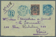 Elfenbeinküste: 1903. Registered Postal Stationery Envelope 15c Blue Upgraded With Ivory Coast Yvert - Ivory Coast (1960-...)