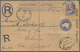 Goldküste: 1905. Registered Postal Stationery Envelope 2d Blue (tropical Toning) Upgraded With SG 41 - Goudkust (...-1957)