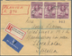 Goldküste: 1948. Registered Air Mail Envelope Addressed To Sweden Bearing SG 126, 6d Purple (strip O - Goudkust (...-1957)