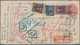 Neue Hebriden: 1900. Registered United States Postal Stationery Envelope 2c Rose, Stains, Roughly Op - Altri & Non Classificati