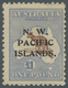 Neuguinea - N.W. Pacific Islands: 1916, Kangaroo £1 Chocolate And Dull Blue 3rd Wmk. Opt. Type 'a', - Papoea-Nieuw-Guinea