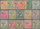 Neuguinea: 1932/1934, Bird Of Paradise Redrawn Set Without Dates With Airplane + AIR MAIL Opt. Compl - Papoea-Nieuw-Guinea