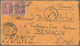 Peru: 1882 Cover From The OCCUPIED LIMA To Besançon, France Via Panama And Calais, Franked By Two Si - Peru