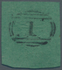 Natal: 1857, Embossed Coat Of Arms 6d. On Green Paper Fine Used With Barred Numeral '1', Scarce Stam - Natal (1857-1909)