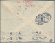 Flugpost Übersee: SUDAN: 1932, Four Items 5 M Brown/black On Airmail Letter To Alexandrie/Egypt, Som - Andere & Zonder Classificatie