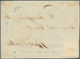 Spanien: 1850, 6 Cuartos Black, Single Franking On Cover Front, Tied By Blue Grid Cancel From LERIDA - Otros & Sin Clasificación