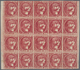 Philippinen: 1854, 10 Cuartos Dark Carmine, A Left And Right Margin Block Of 20 (4x5), Unused No Gum - Filippijnen