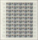 Französische Gebiete In Der Antarktis: 1955, Overprint Issue 15 Fr., Complete Sheet With 50 Stamps, - Briefe U. Dokumente