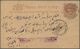 Indien: 1862/1940, Covers/used Stationery Cards (12) All Underpaid With Due Marks, Inc. "detained Fo - 1852 Provinz Von Sind