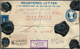 Indien - Ganzsachen: 1954/1961, Group Of Nine Uprated Registered Stationery Envelopes 6a. Blue (6), - Ohne Zuordnung