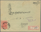 Iran: 1899 (ca.), Mozzafar-edin Shah 1 K., Single Franking On Two Registered Covers. Some Bends And - Iran