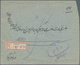 Iran: 1899, Mozzafar-edin Shah 1 K., Single Franking On Three Registered Covers. Some Bends And Shor - Iran