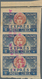 Italienisch-Libyen: 1930-1940 (ca). 16 Strips Of 3 On UPU Album Page (+ 2 Plain), Red Overprint "Spe - Libyen