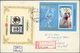 Jemen - Königreich: 1969, Lot Of 15 Registered Airmail Covers To London, All Bearing Souvenir Sheets - Jemen