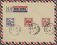 Jordanien: 1949-57, Four Covers Palestine With Inverted And Shifted Overprints, Aid Issue, Westbank, - Jordanien