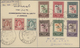 Jordanien: 1949-57, Four Covers Palestine With Inverted And Shifted Overprints, Aid Issue, Westbank, - Jordanien