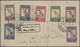 Jordanien: 1949-57, Four Covers Palestine With Inverted And Shifted Overprints, Aid Issue, Westbank, - Jordanien