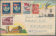 Korea-Nord: 1955/81, Covers (13), Used Ppc (1), Used Stationery (4) Mostly From A Correspondence To - Korea (Nord-)