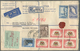 Malaiischer Bund: 1959/1960, Group Of Four Uprated Registered Stationery Envelopes 30c. Ultramarine, - Federation Of Malaya