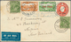 Neuseeland: 1934-37: Five Airmail Covers, With 1934 Cover To India And P/s Envelope 1d. On 2d. Used - Covers & Documents