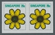 Singapur: 1973, Flowers And Fruits Defintives Complete Set Of 13 In A Lot With About 50 IMPERFORATE - Singapur (...-1959)