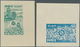 Syrien: 1955/1958, Group Of 14 Imperforate Stamps: 1955 Alep Citadel Pairs, 1957 4th Damas Fair, 195 - Syrien